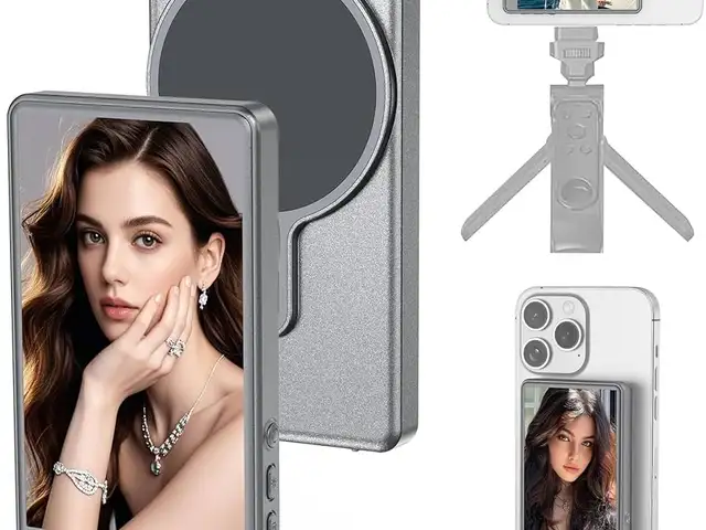 Монитор экрана телефона Magnetic Selfie Screen для iPhone 1800mah черный, Душанбе