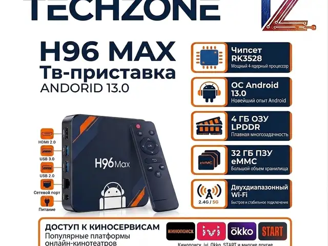 ТВ приставка TV BOX H96MAX, Хуҷанд