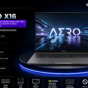 Ноутбук GIGABYET AERO X16 AMD Ryzen AI 7-350/ DDR5 16GB/ SSD 1TB/ 16.0, Хуҷанд