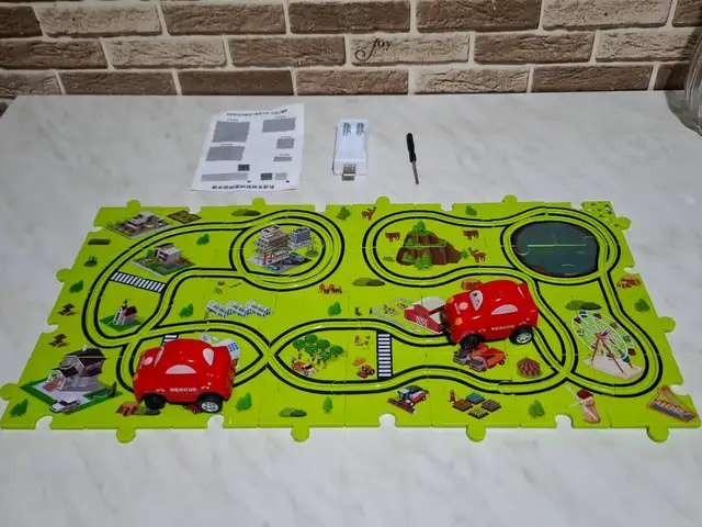 Автомобильный набор трек-пазл с машинками Temi. 32-пазла, Душанбе
