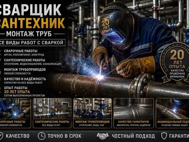 Сварщик сантехник -Монтаж труб, Душанбе