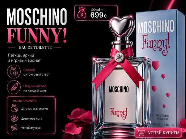 Парфюм женский Moschino Funny Eau de Toilette, Душанбе