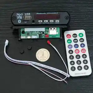 Плата декодера Bluetooth Speaker 12V, TF-Card, USB, Aux, FM-Radio, ИК, Душанбе