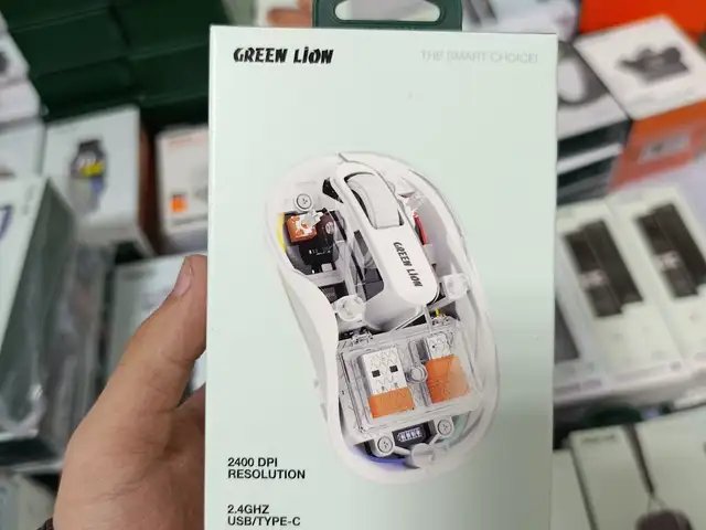 Мышь Green Lion Wireless Turtle Mouse 2400DPI, белый, Душанбе