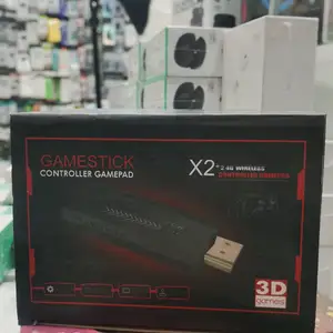 Игровая приставка Samnat Game Stick X2, 64 ГБ, красный, +2 геймпада, портативная, Душанбе