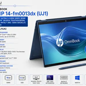 Ноутбук HP OmniBook X Flip 14-fm0013dx UJ1 Intel Core Ultra 5-226v/ DDR5 16GB/, Худжанд