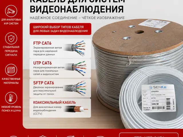 Кабель для систем видеонаблюдения и сетей, Душанбе