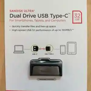 Флеш-накопитель SanDisk 32 Gb Ultra 2-1 USB Type-C, Душанбе