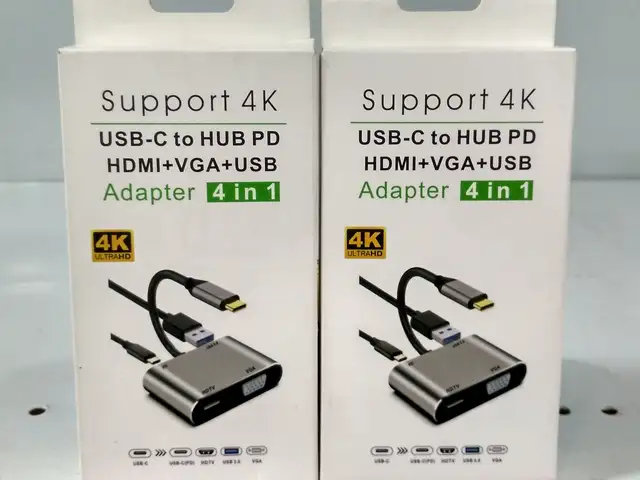 Переходник Type-C Hub To HDMI+VGA+USB 3.0+PD, Душанбе
