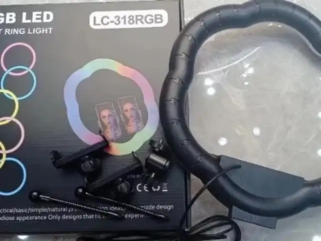 Кольцевая лампа цветок RGB LC-318, Душанбе