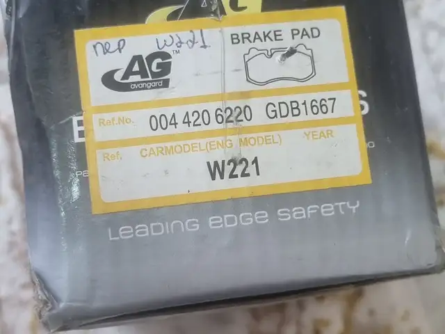 Передние тормозные колодки AG от Mercedes-Benz W221, Душанбе