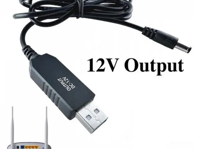 Usb питание для Wi-Fi роутера - переходник на 12В 5.5x2.1, Душанбе