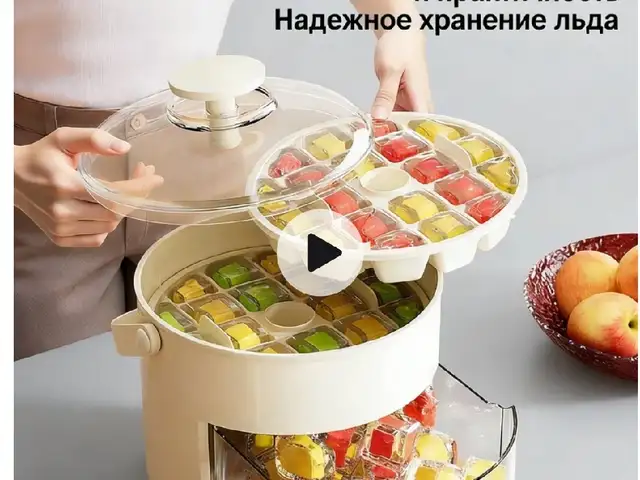 Форма для льда с крышкой и контейнером, Душанбе