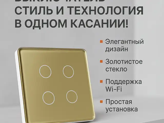 Умный сенсорный выключатель Smart Life, Душанбе