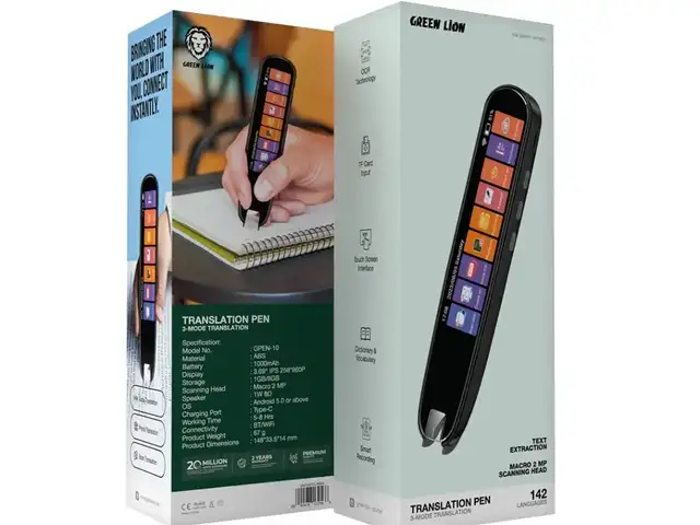 Ручка-переводчик Green Lion Translation Pen - Black, Душанбе
