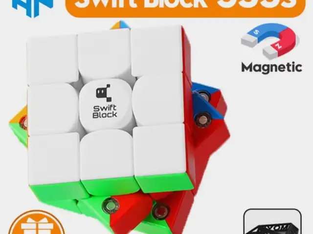 Кубик Рубика магнитный 3х3х3 Gan Swift Block 355s, Душанбе