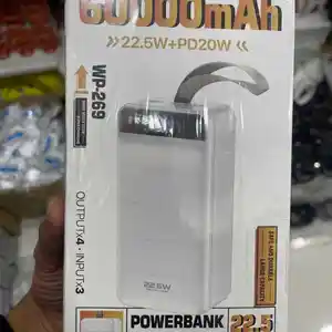 Внешний аккумулятор WK Wekome Power Bank 60000mAh Minre Digital Display, Душанбе