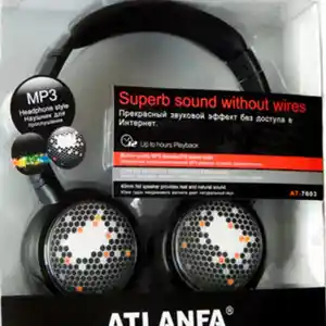 Наушники со встроенным Mp3 - плеером Atlanfa AT-7603 со слотом для кар, Душанбе