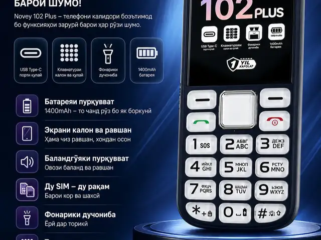Novey 102 plus, dark blue, Душанбе