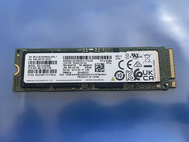 SSD NVMe M.2 Накопитель Samsung PM981a 256Gb, Душанбе