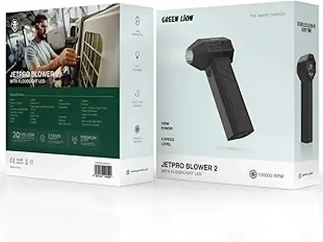 Турбо фен Green Lion JetPro Blower 2 with Floodlight LED серый, Душанбе