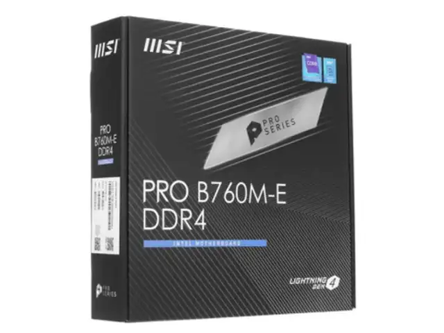 Мат.плата S1700 B760 MSI PRO B760M-E DDR4 mATX,2DDR4,M.2,PCI-E16,PCI-E,VGA,HDMI, Душанбе