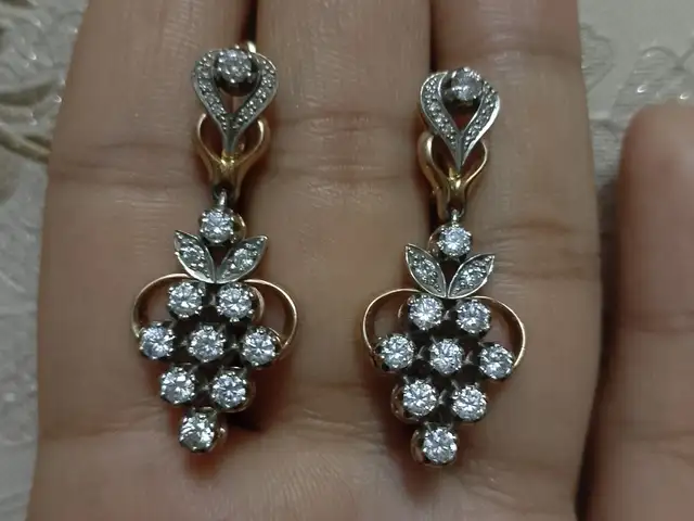 Серьги золотые 585 пробы, Душанбе