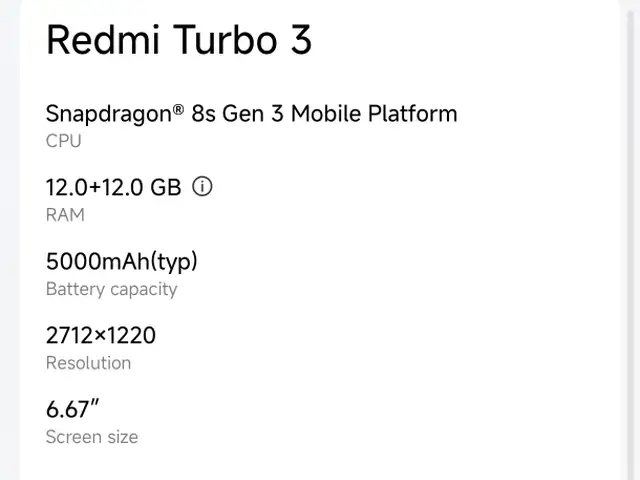 Xiaomi Redmi turbo 3, Турсунзаде