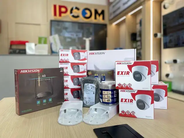 Комплект камеры видеонаблюдения IP Hikvision | 8 камер | PoE | 4G интернет, Худжанд