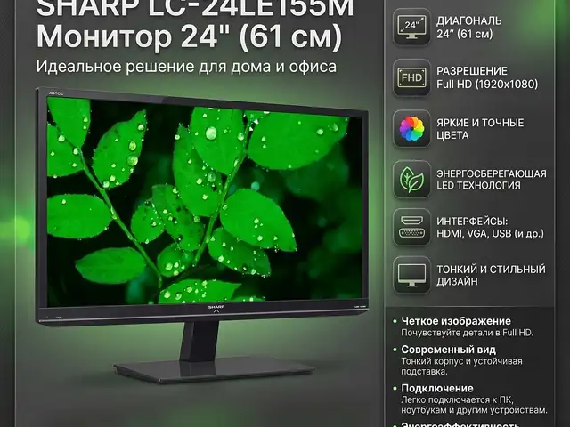 Монитор Sharp LC-24LE155M, Душанбе