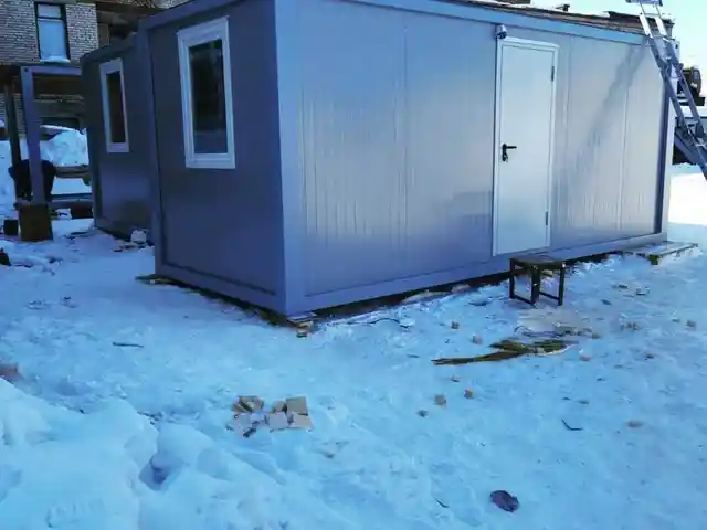 Модульный домик с отделкой из сэндвич-панелей, Душанбе