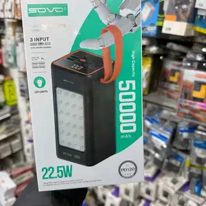 Внешний аккумулятор SOVO 50000mah с фонариком, Душанбе