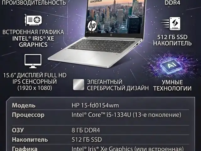 Ноутбук HP 15-fd0154wm, Душанбе