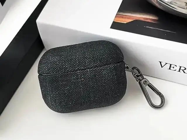 Чехол для наушников AirPods Pro 2 из джинсовой ткани черный, Душанбе