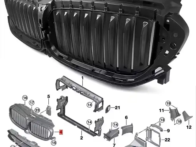 Жалюзи радиатора воздуховод BMW G30 до рестайлинг, Худжанд