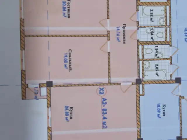 2-комн. квартира, 10 этаж, 83 м², ру ба руи Сугдиен, Панҷакент