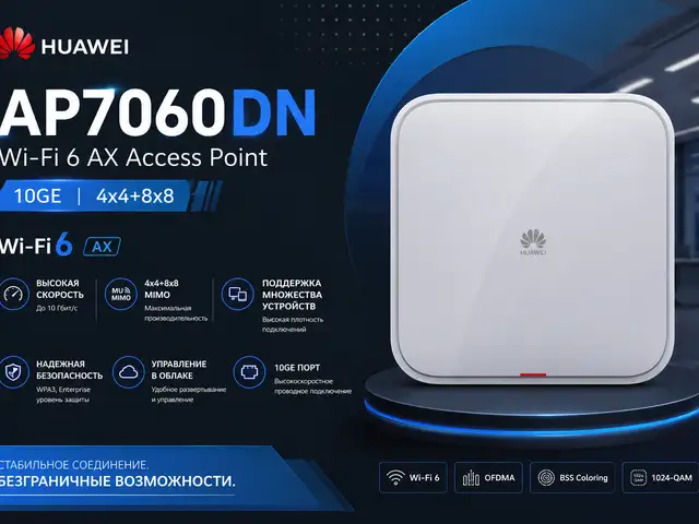 Роутер Huawei AP7060DN Wi-Fi 6 AX Access Point 10GE 4x4+8x8, Душанбе