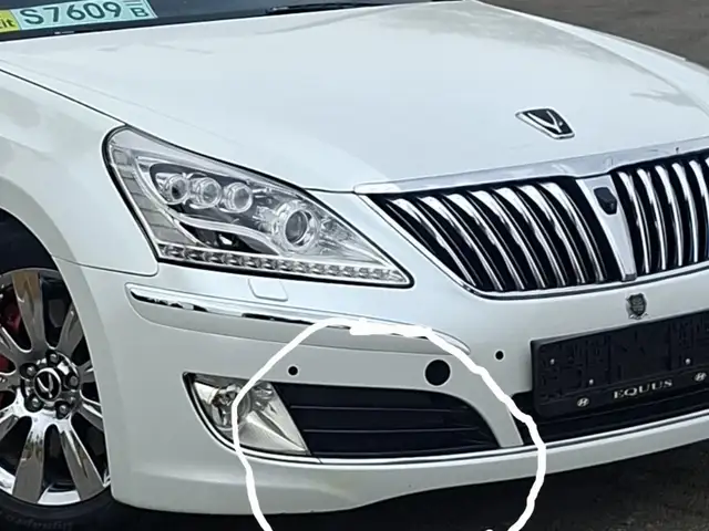 Заглушка решетка переднего нижнего бампера на Hyundai Equus 2010-2014, Душанбе