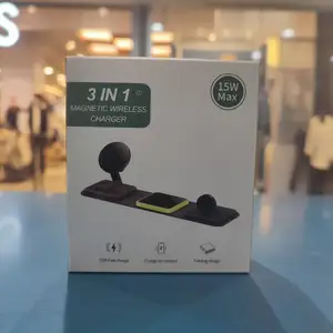 Беспроводная зарядка для телефона iphone 3 IN 1 Magnetic Wireless charger, Душанбе