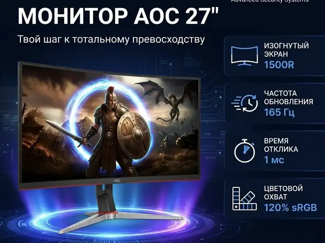 Игровой монитор АОС 27, Худжанд