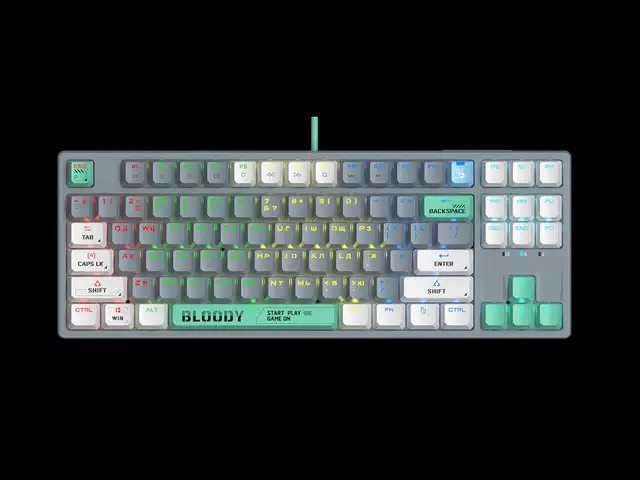 Клавиатура Механическая Bloody s87 sports white, Душанбе