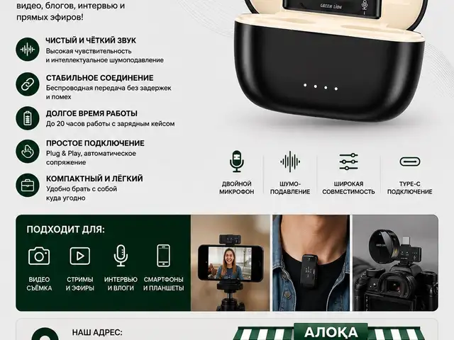 Беспроводной микрофон Green Lion GM-92X, Душанбе