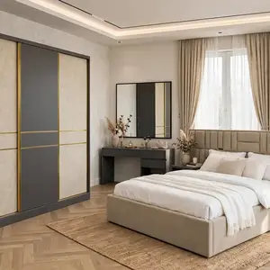 Кровать с шкафом-купе и тумбами, Душанбе