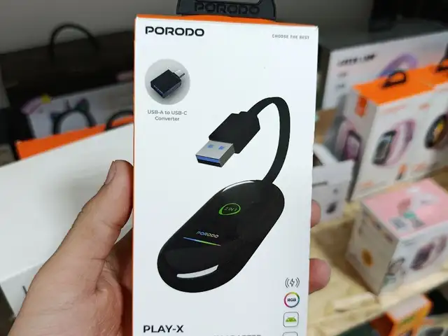 Беспроводной адаптер Porodo Play-X Wireless Carplay Adapter with Wi-Fi and Bluet, Душанбе