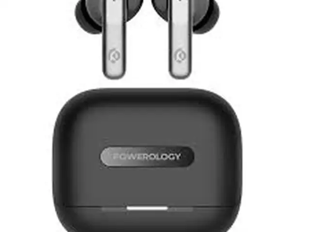 Беспроводные наушники Powerology 6 Mic Hybrid ANC + ENC True Wireless Buds черные, Душанбе