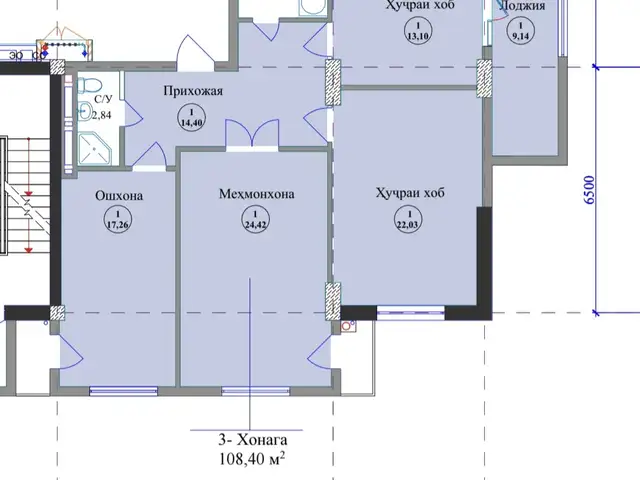 3-комн. квартира, 11 этаж, 108 м², Садбарг, Чулочка, Душанбе