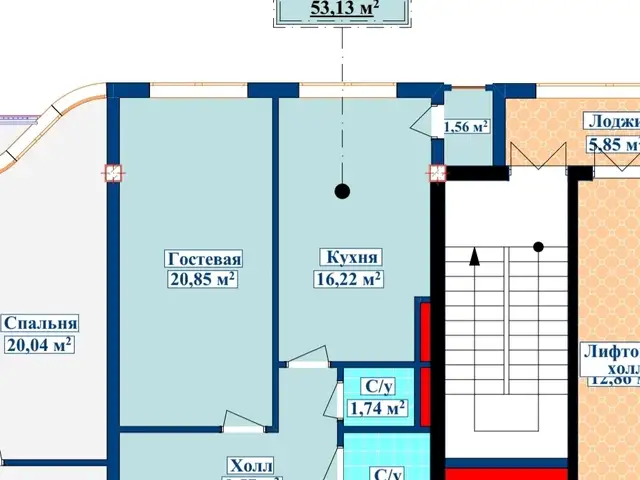 1-комн. квартира, 8 этаж, 53 м², И Сомони, Душанбе