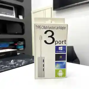 Хаб Type-C to 3x USB 3.0 RJ45 Gigabit, Душанбе