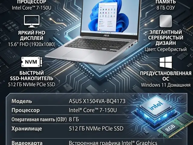 Ноутбук Asus X1504VA, Душанбе