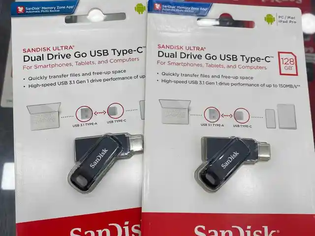 Флеш накопитель SanDisk Dual Drive Go USB Type-C 128gb, Душанбе